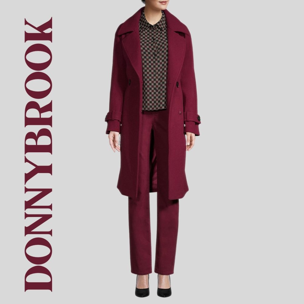 Vintage Donny Brook Full Length Wool Double Breasted Trench Coat